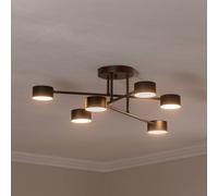 Plafonnier Modus 6 EMIBIG LIGHTING, dimmable, noir, Salon / Salle à manger, Métal, Moderne, Plafonnier
