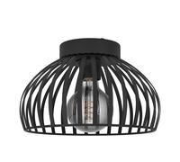 Plafonnier MOGANO 3 E27 1X40W en acier noir D280mm