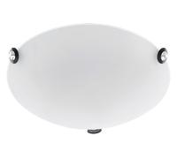 Plafonnier mural LED 12 watts projecteur de salon en cristal de verre rond Eglo 93624