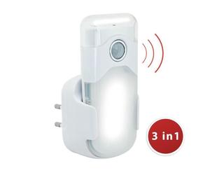 Plafonnier - NIGHT GUARD 2: veilleuse LED avec PIR + torche + lampe anti black-out