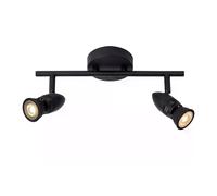Plafonnier noir 2 spots orientables GU10 2x5W Lucide