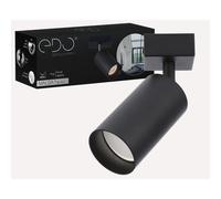 EDO Spot de Plafond Orientable Noir MALGA 1, Plafonnier 1 Spot avec Douille GU10, Éclairage de Plafond Moderne, Luminaire Plafonnier 230V, Barre de Spot sans Ampoules pour Salon Chambre à Coucher