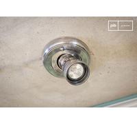 Plafonnier orientable en métal argenté Bistrot