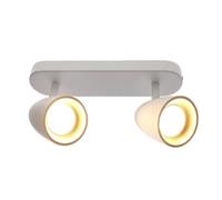 Plafonnier Orientable - Ovo - Edo777238 - 2 Spots - Aluminium - Blanc - Ip20