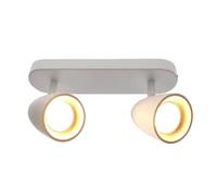 Plafonnier orientable - OVO - EDO777238 - 2 spots - Aluminium - Blanc - IP20