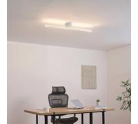 – Plafonnier ou applique murale longue, design épuré, blanc, 100 cm, variateur intégré – Telvo – Lumière blanc chaud, idéale pour le salon, la chambre, la cuisine et le couloir – 36 W – 4720 lm – LED