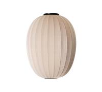 Plafonnier Ovale Haute Ø65 cm en Pierre de Sable , et Tricotée à La Main.