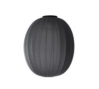 Plafonnier Ovale Haute Ø65 Noir , et Tricotée à La Main.