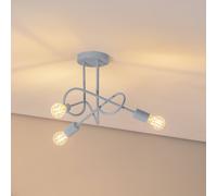 Plafonnier Oxford HELAM, dimmable, bleu, Salon / Salle à manger, Métal, Plafonnier