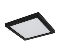 Plafonnier panneau de plafond, lampe de salon, LED, noir, couleur de lumière réglable, CCT, 18W 1400lm blanc chaud-blanc froid, LxlxH 21,7x21,7x1,7 cm