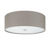Plafonnier PASTERI E27 3X25W en acier nickel mat D475mm