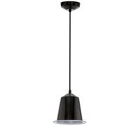 Plafonnier pendule LED 5 watts luminaire suspendu acier noir brillant EGLO 75112