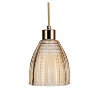 Pauleen Suspension Gleaming – verre doré / laiton – E27 max 25W – 230V