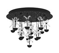 Plafonnier PI2 LED 15X1,8W en acier noir D500mm