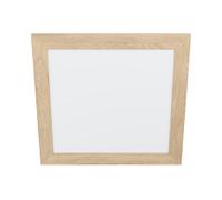 Plafonnier PIGLIONASSO LED 20W en acier et matière synthétique blanc 500x500x55mm
