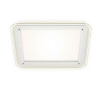 Plafonnier Plafonnier blanc Plafonnier carré rétro-éclairé, éclairage de fond, verre blanc clair, 1x LED 22W 900Lm 4000K, DxH 52x2cm