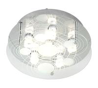Plafonnier Suspension Cuisine Verre Satiné 6 à Flammes Couloir D 33 CM