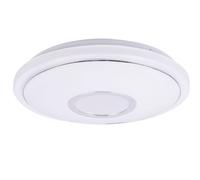 Plafonnier plafonnier lampe de couloir lampe de salon lampe de chambre, acrylique chrome métal blanc CCT, LED 16W 1300Lm 2700K, 4200K, 6500K, D 40 cm