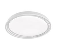Plafonnier plafonnier lampe de salon lampe de chambre lampe de couloir, dimmable, verre acrylique blanc, LED 22W 2700Lm blanc chaud, DxH 43x7,5cm