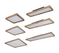 Plafonnier, plafonnier, lampe de salon, lampe en bois, lampe de chambre, fixation de couleur CCT, aspect bois, 1x LED 2700-6500K