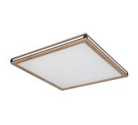 Plafonnier plafonnier lampe de salon LED aspect bois 3 modes d'éclairage 60x60 cm