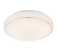 Plafonnier plafonnier lampe de salon lumière de salon lumière de couloir, 3 niveaux de luminosité, opale blanche, LED 15W 1000Lm blanc chaud, DxH 33x10cm
