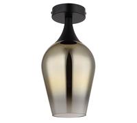 Plafonnier plafonnier lampe de salon verre doré lampe de couloir noir H 30 cm