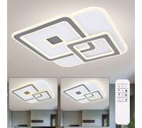 Plafonnier plafonnier lampe d'intérieur smart home dimmable avec fonction mémoire, veilleuse, télécommande, couleurs réglables, 1x LED 1x 50 watt 2900 lm, LxlxH 50x50x60 cm