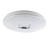 Plafonnier plafonnier lampe étoile en métal, chrome, IP20, télécommande, dimmable, couleurs fixables, 1x LED 60 watt 4800 lumens blanc chaud à la lumière du jour