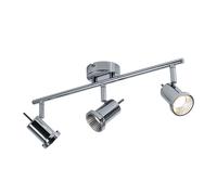 Plafonnier, plafonnier LED 3 flammes, rail lumineux, spot de plafond avec spots mobiles, spot orientable, 3x LED 5W 400lm blanc chaud, L 43 cm