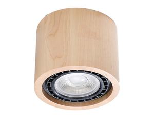 Plafonnier Plafonnier rond bois L 14 cm salon chambre salle à manger