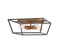 Plafonnier plafonnier salon luminaire industriel 4 ampoules bronze laiton