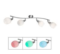 Plafonnier plafonnier spot lampe salon lumière, télécommande changeur de couleur spots dimmables mobiles, LED 3W 180Lm blanc chaud, LxlxH 70x31,5x23cm
