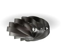 Plafonnier plat moderne à 1 lumière en Polilux noir D30 Italy