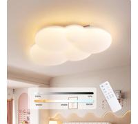 Plafonnier pour chambre d'enfant - 30 cm - Nuage - Chambre d'enfant - LED - Plafonnier - Variateur d'intensité - Télécommande - 3000-6000 K