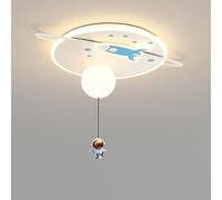 Plafonnier pour Enfants créatif Rond encastré lumières Chambre LED Lustre avec Pendentif Astronaute 3000K-6000K Lampe Chambre d'enfant Cuisine Salon