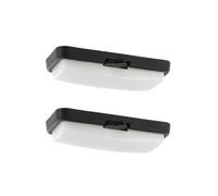 plafonnier rectangulaire blanc lot de 2 -