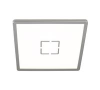 Plafonnier rétro-éclairé LED Plafonnier argenté Lampe de salon Lampe de couloir plate, rétro-éclairage, 18W 2400lm blanc neutre, LxlxH 29,3 x 29,3 x 2,9