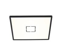 Plafonnier rétro-éclairé LED Plafonnier rectangulaire Lampe de couloir noire Lampe de cuisine, rétro-éclairage, 22W 3000lm blanc neutre, LxLxH 42x42x2,9 cm