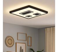 Plafonnier rétro-éclairé LED Plafonnier Salon Chambre à coucher, rétro-éclairage, 22W 3000lm blanc chaud, LxlxH 42,3 x 42,3 x 4,1 cm