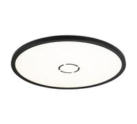 Plafonnier rétro-éclairé LED rond Lampe de couloir Noir Lampe de cuisine, rétro-éclairage, 18W 2400lm blanc neutre, DxH 29,3 x 2,8 cm