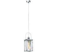 Plafonnier rétro pendule lanterne gradateur télécommande verre suspendu dans un ensemble comprenant des ampoules LED RVB