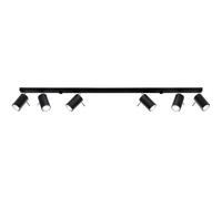 Plafonnier Ring 6L LED Spot Moderne Loft Design pr Chambre Salon Escalier Couloir - Noir