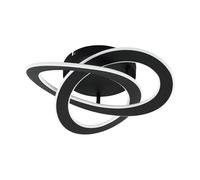 Plafonnier ROLIMARE LED 35W en aluminium noir 420x400x130mm