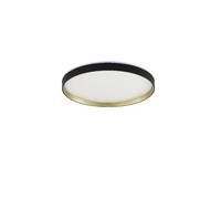 Plafonnier rond 40cm noir-or LED 40W RGB télécommande