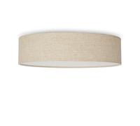 Plafonnier rond avec abat-jour en tissu en lin et couvercle satiné, Ø 40 cm, CEILING DREAM