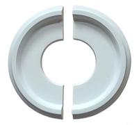 Plafonnier rond en polyuréthane avec médaillons de 25,4 cm, blanc | Base de lampe légère résistante à l'humidité, aucune peinture nécessaire pour la maison, hôtel, villa