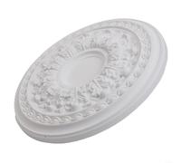 Plafonnier rond en polyuréthane blanc - Panneau de lampe circulaire pour luminaires à la maison - Design élégant qui cache les défauts - Installation simple sans perçage - Construction robuste - 35 cm