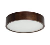 Plafonnier rond Kanlux Jasmin wengé verre 2xE27 38cm