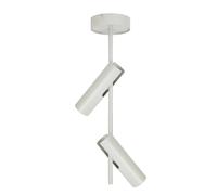 Plafonnier rond moderne gris-beige LED orientable 2xGU10